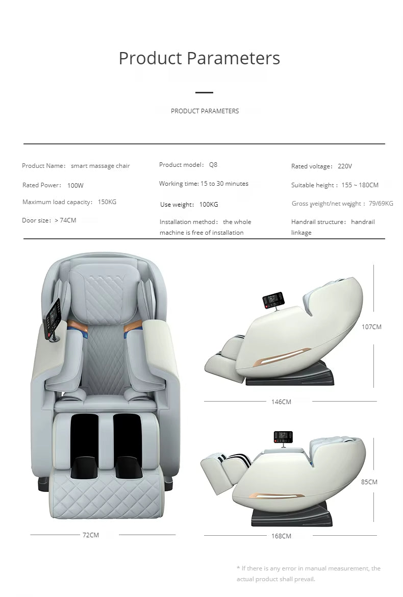 Zero Gravity Electric Recliner Chair with Full Body Massage & Heat