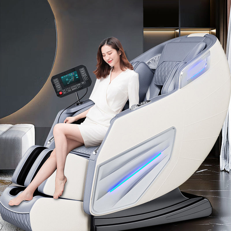 White Luxury Zero-Gravity Massage Chair